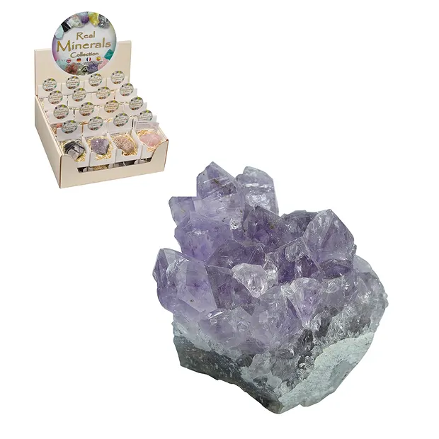 Cardboard display "Minerals" (32 boxes) | wholesaler gems & healing stones