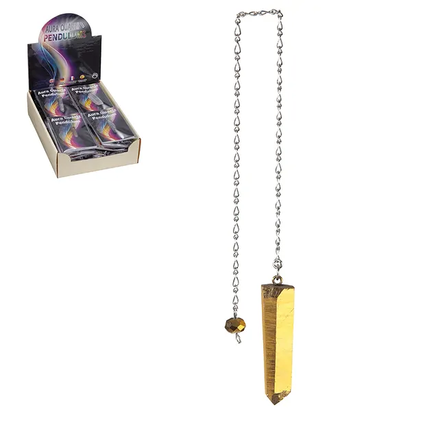 Kartondisplay "Pendel" Auraquarz (24 Etuis) | Edelsteine, Heilsteine & Schmuck