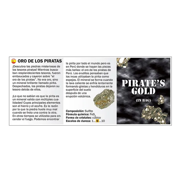 Présentoir en carton "Or des pirates" avec 36 sachets de Pyrites | Marco Schreier