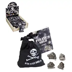 1000040466 Espositore in cartone "Oro dei pirati" con 36 sacchetti di Pirite | Marco Schreier
