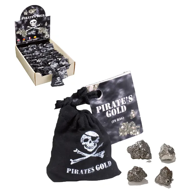 Présentoir en carton "Or des pirates" avec 36 sachets de Pyrites | Marco Schreier