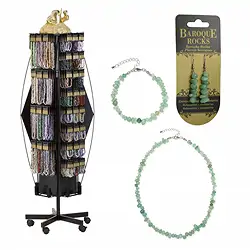 1000040469 Présentoir rotatif au sol pour bijoux baroques - entièrement équipé ! | Marco Schreier