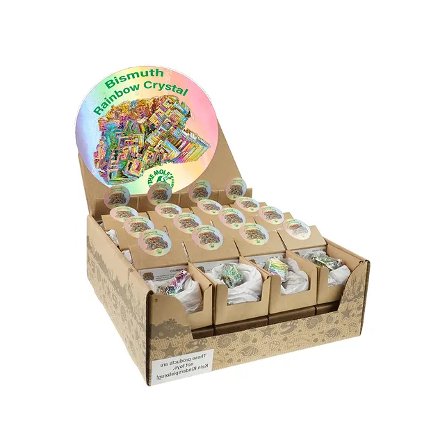 Présentoir en carton "Bismuth Rainbow Crystal" (32 boîtes) | Marco Schreier