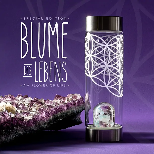 VitaJuwel ViA "Fleur de vie" (Améthyste, Aigue-marine, Cristal de roche) | Marco Schreier