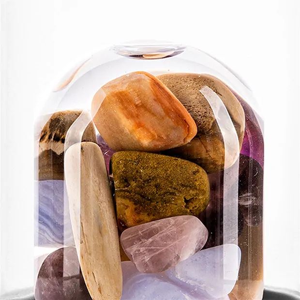 VitaJuwel ViA HEAT "Cinque elementi" (ametista, calcedonio, legno fossile, quarzo rosa, diaspro oceanico) | Marco Schreier