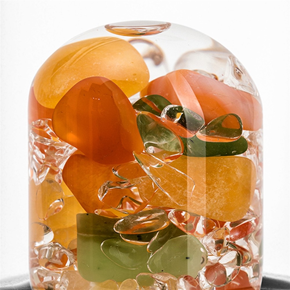 VitaJuwel ViA HEAT "Happiness" (bonheur) (jade néphrite, cornaline, calcite orange, Cristal de roche) | Marco Schreier