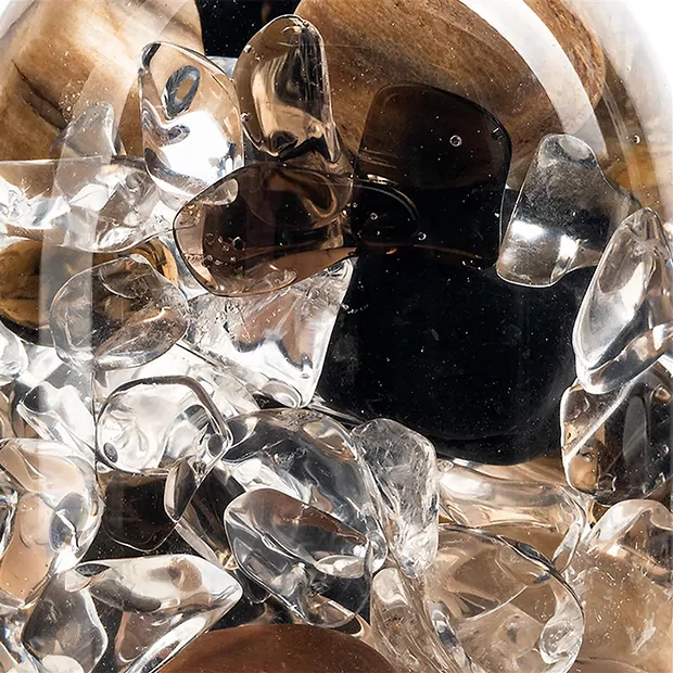 Module ViA "Courage" de VitaJuwel (Schorl, Bois silicofié, Quartz fumé, Cristal de roche) | Marco Schreier