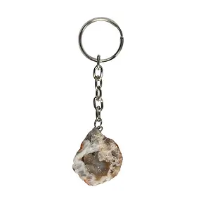 Key Chain Agate Geode, silver-colored | wholesale gems, healing stones & jewelry