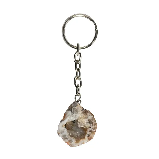 Porte-clés Agate Géode | Pierres précieuses, pierres thérapeutiques & bijoux