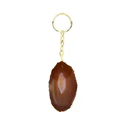 1000100631 Porte-clés Agate disque (naturel), monture galvanique | Marco Schreier