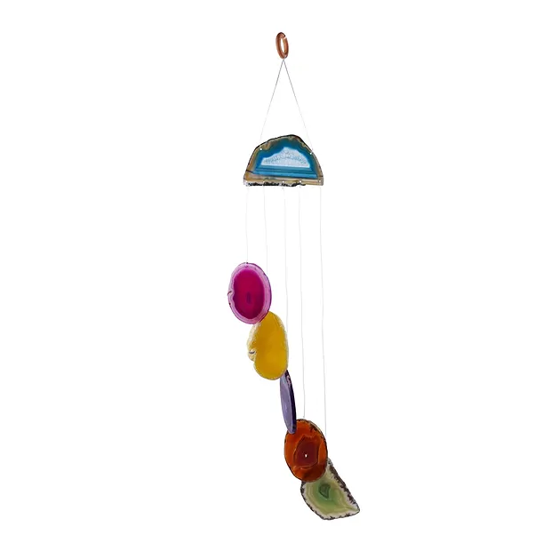 Mobile Achatscheiben gefärbt, 6,0 - 7,0cm/ 60-65cm | Marco Schreier