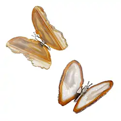 1000103716 Gravure « Papillon », Agate (naturelle), 10 × 7 cm | Marco Schreier