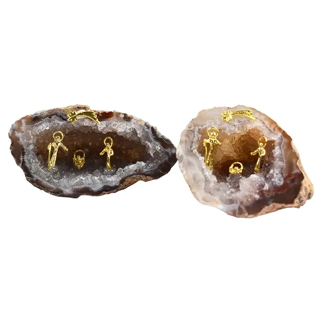 Crèche en cristal Agate Géodes, 8 - 10cm (grand) | Marco Schreier