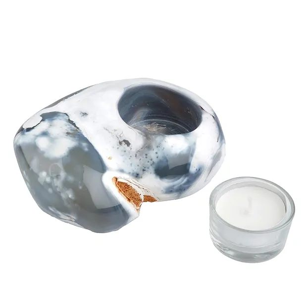 Agata tealight (agata orca) lucidata, 12 cm | grossista gemme e pietre curative