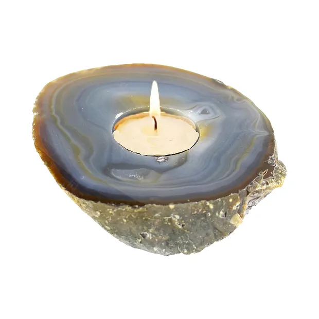 Piastra Tealight in agata | Ingrosso Schreier; gemme, pietre curative e gioielli