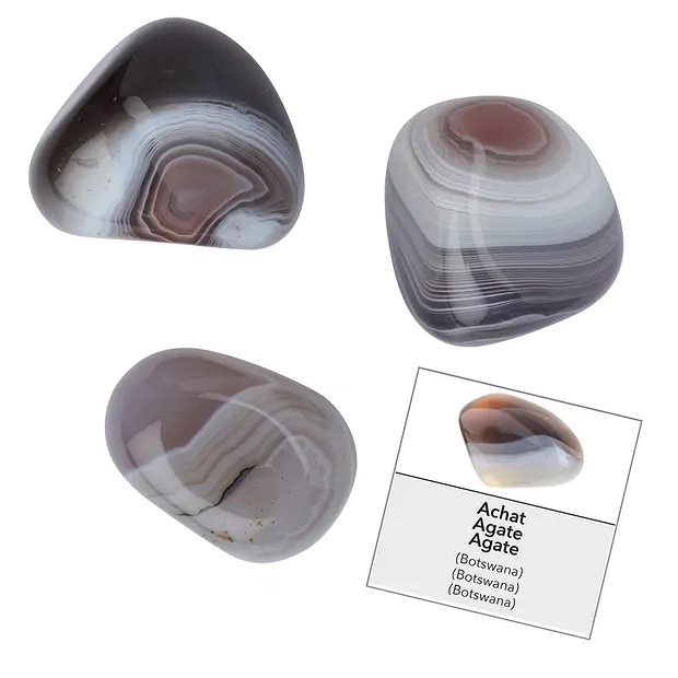 Recharge Pierres roulées et autocollants Agate (24 pcs/UV) | Marco Schreier