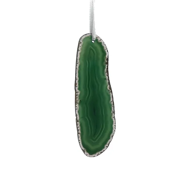 Disco de ágata con banda, verde | piedras preciosas, piedras curativas y joyería
