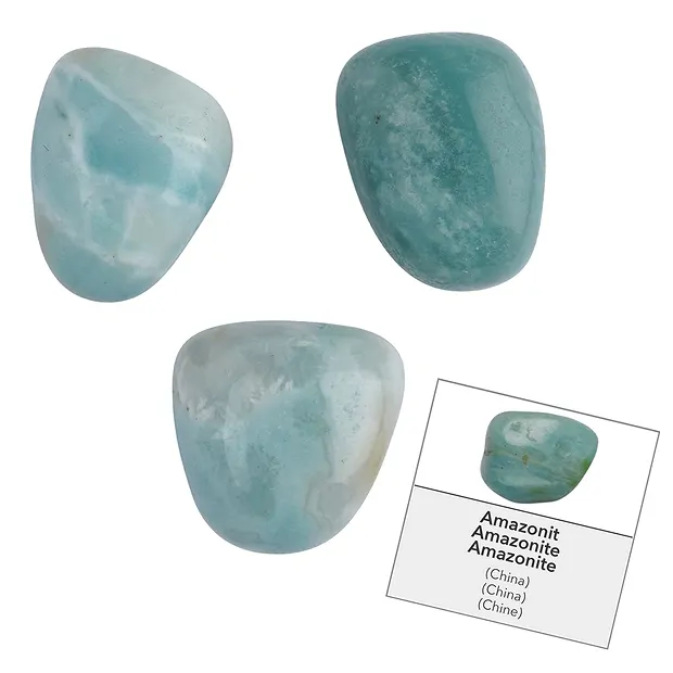 Nachfüllpack Amazonit (24 St./VE) | Großhändler Edelsteine, Heilsteine & Schmuck