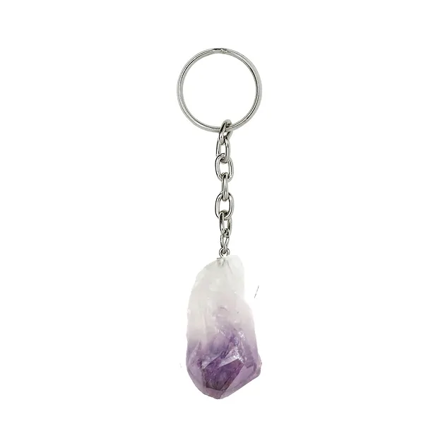 Schlüsselanhänger Amethyst roh | Großhändler Edelsteine, Heilsteine & Schmuck