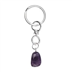 1001200603 Schlüsselanhänger Trommelstein Amethyst | GH Edelsteine, Heilsteine & Schmuck