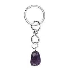 1001200603 Schlüsselanhänger Trommelstein Amethyst | GH Edelsteine, Heilsteine & Schmuck