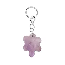 1001200626 Key Chain Turtle Amethyst | Schreier - wholesaler gems, healing stones & jewelry