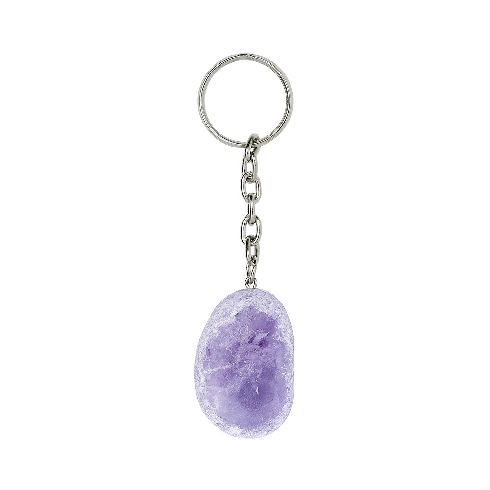 Schlüsselanhänger Amethyst Fensterkiesel | GH Edelsteine, Heilsteine & Schmuck