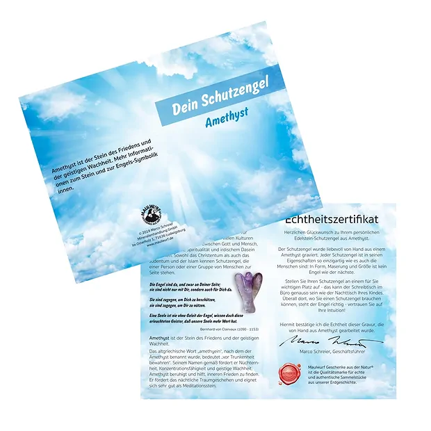 Angelo custode ametista, 02,5 cm (mini-mini), in astuccio con inserto | Marco Schreier