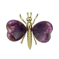 1001203701 Gravur Schmetterling, Amethyst, 5,5 x 4,3cm | Edelsteine, Heilsteine & Schmuck