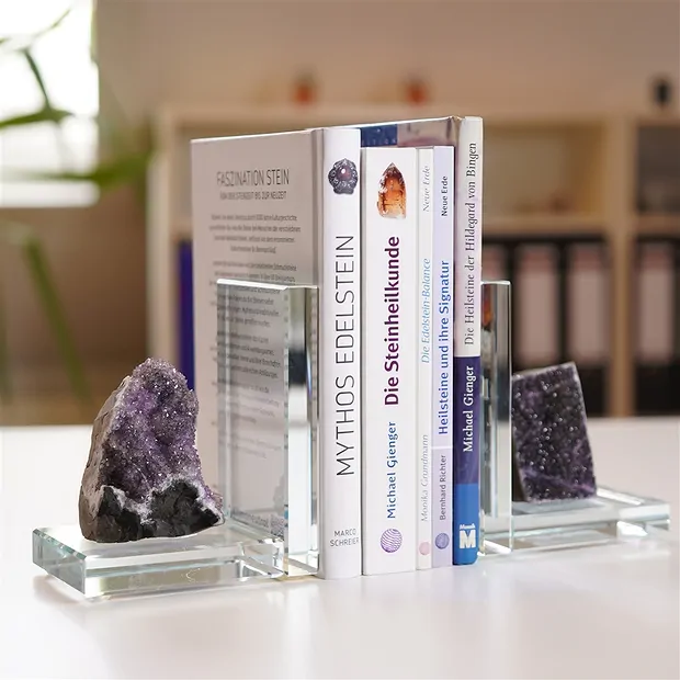 Fermalibri Ametista a gradini, 14 x 12 cm | grossista gemme e pietre curative