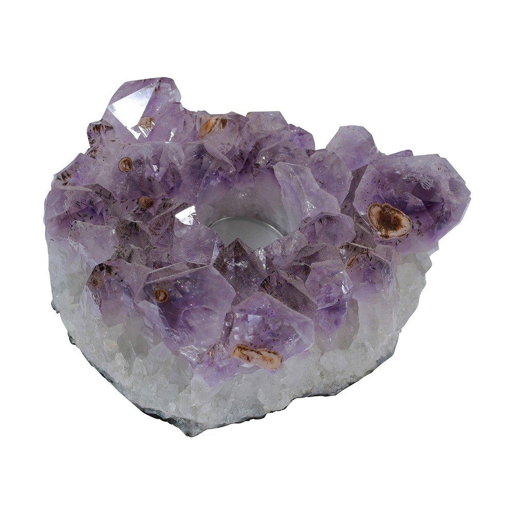 Amethyst tea light | Marco Schreier wholesale suppliers - gems, stones & jewelry