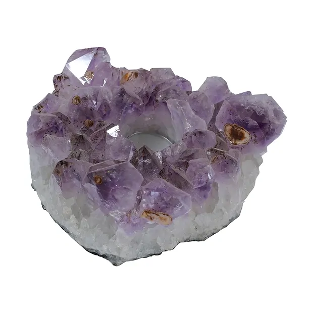 Amethyst tea light | Marco Schreier wholesale suppliers - gems, stones & jewelry