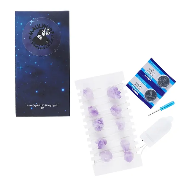 Crystal lighting string amethyst | wholesaler gems, healing stones & jewelry