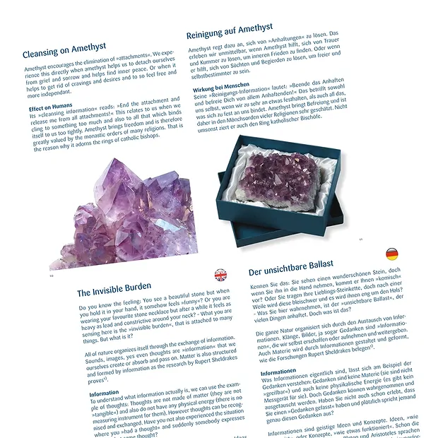 Amethyst-Stufe zur Reinigung mit Begleitheft | Edelsteine, Heilsteine & Schmuck