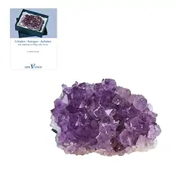 1001206001 Amethyst cluster for cleansing with accompanying booklet | Marco Schreier