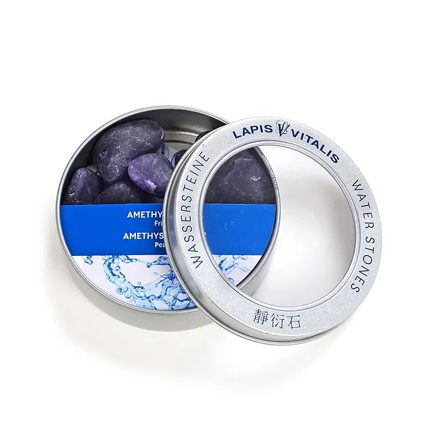 Wassersteine Amethyst in Metall-Geschenkdose | Edelsteine, Heilsteine & Schmuck