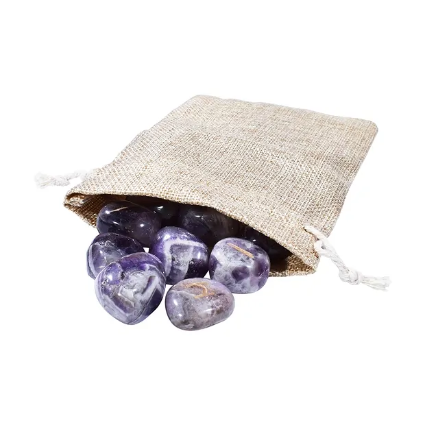 Runenorakel Amethyst in Dose | Mineralienhandel Edelsteine, Heilsteine & Schmuck