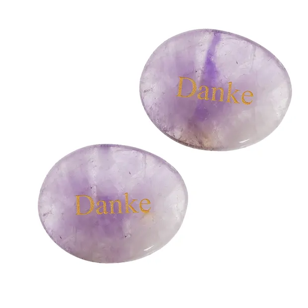 Wish fulfillment stone "Thank you", amethyst | wholesaler gems & healing stones