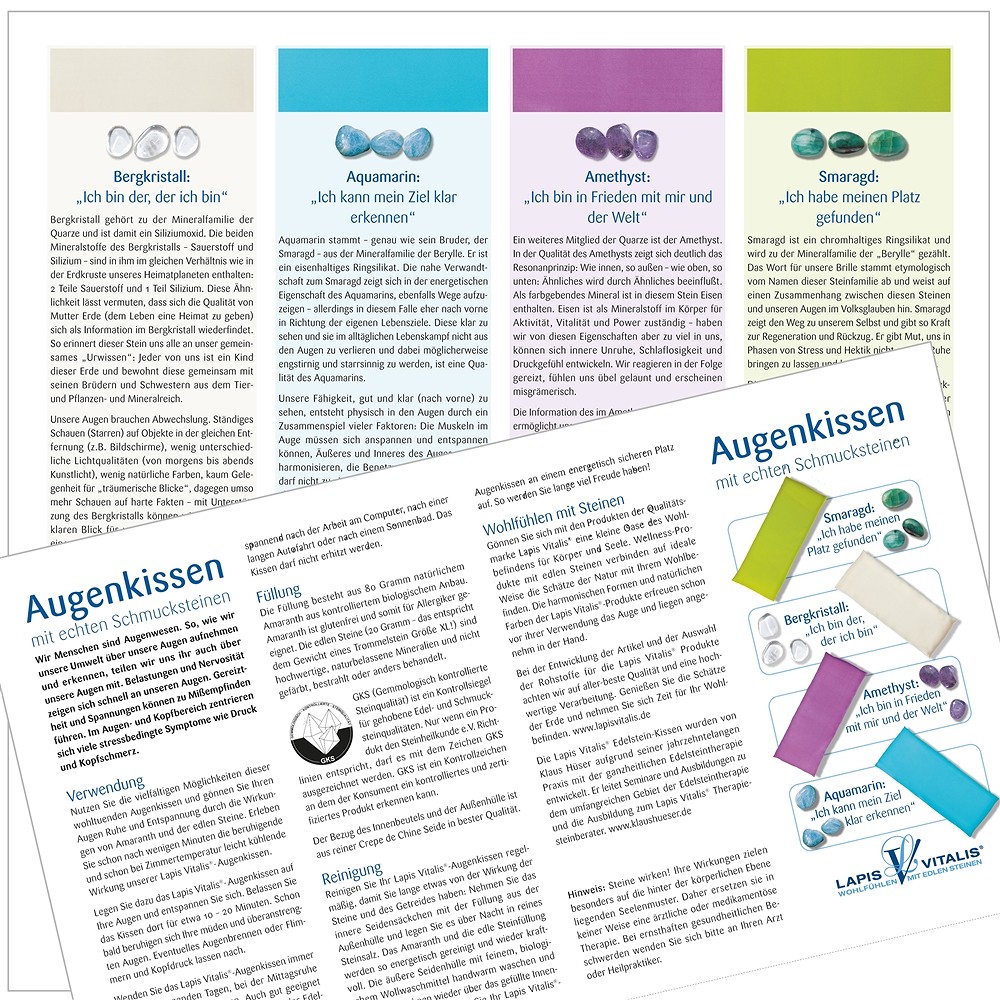 Augenkissen Aquamarin | Schreier Großhändler Edelsteine, Heilsteine & Schmuck