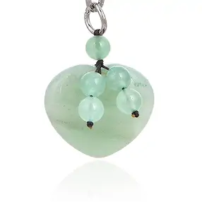 Porte-clés cœur Aventurine avec boules | Marco Schreier