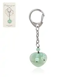 1003100663 Schlüsselanhänger Herz Aventurin mit Kugeln | Edelsteine, Heilsteine & Schmuck