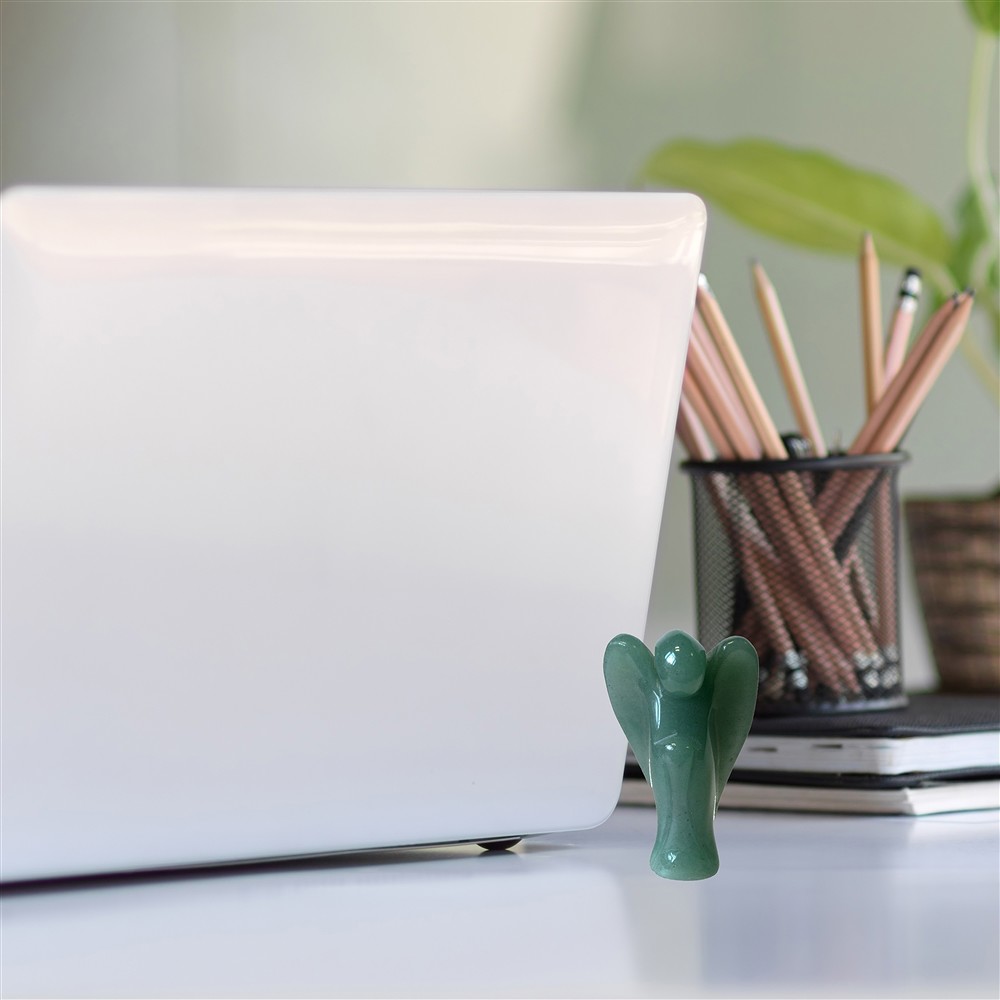 Guardian Angel Aventurine, 03,5cm (mini), with info card in pouch | Marco Schreier