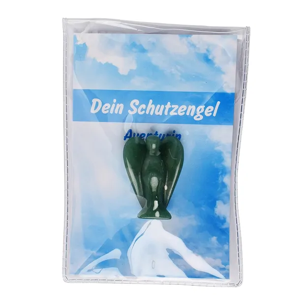 Schutzengel Aventurin, 03,5cm (mini), mit Infokarte in Pouch | Marco Schreier