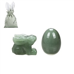 1003105310 Aventurine Easter set (rabbit and egg in rabbit bag) | Marco Schreier
