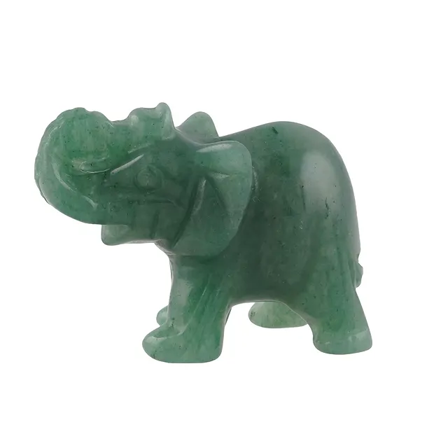 Gravur Elefant, Aventurin, 5,0cm | Großhändler Edelsteine, Heilsteine & Schmuck