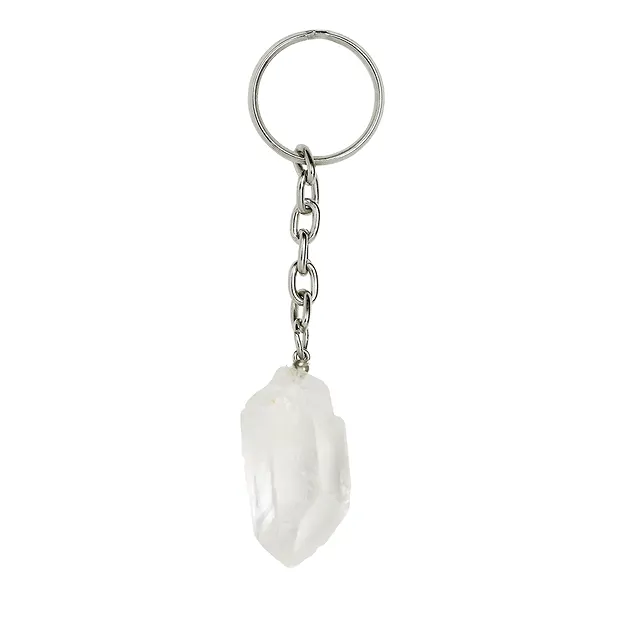 Key Chain Rock Crystal rough | wholesale supplier gems, healing stones & jewelry