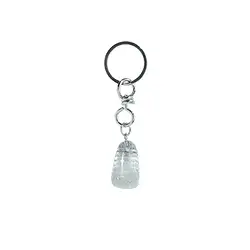 1003500603 Key Chain Rock Crystal Tumbled Stone | wholesaler gems, healing stones & jewelry