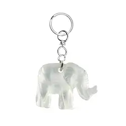 1003500622 Key Chain Elephant Rock Crystal | wholesaler gems, healing stones & jewelry