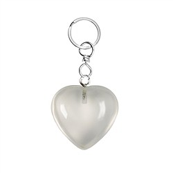 1003500625 Key Chain Heart Rock Crystal | wholesale supplier gems, healing stones & jewelry