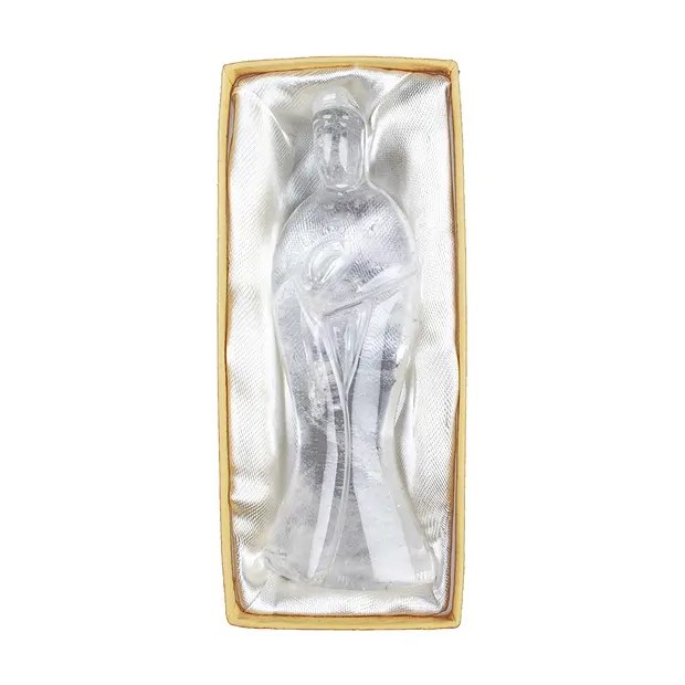Cristal de roca Kuan Yin, 10cm | piedras preciosas, piedras curativas y joyería